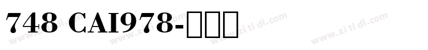 748 CAI978字体转换